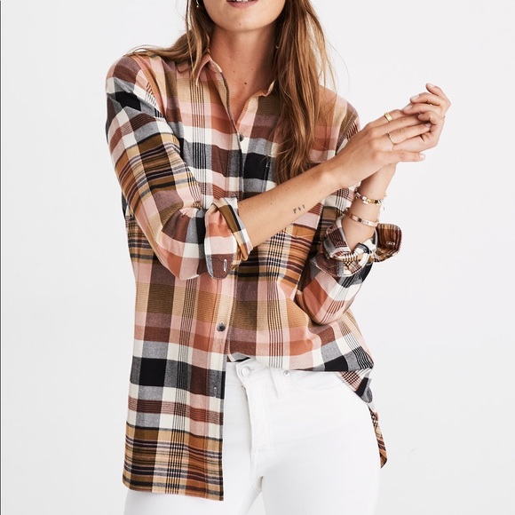 Madewell Classic Ex-Boyfriend Shirt Seconda Plaid - Picture 3 of 6